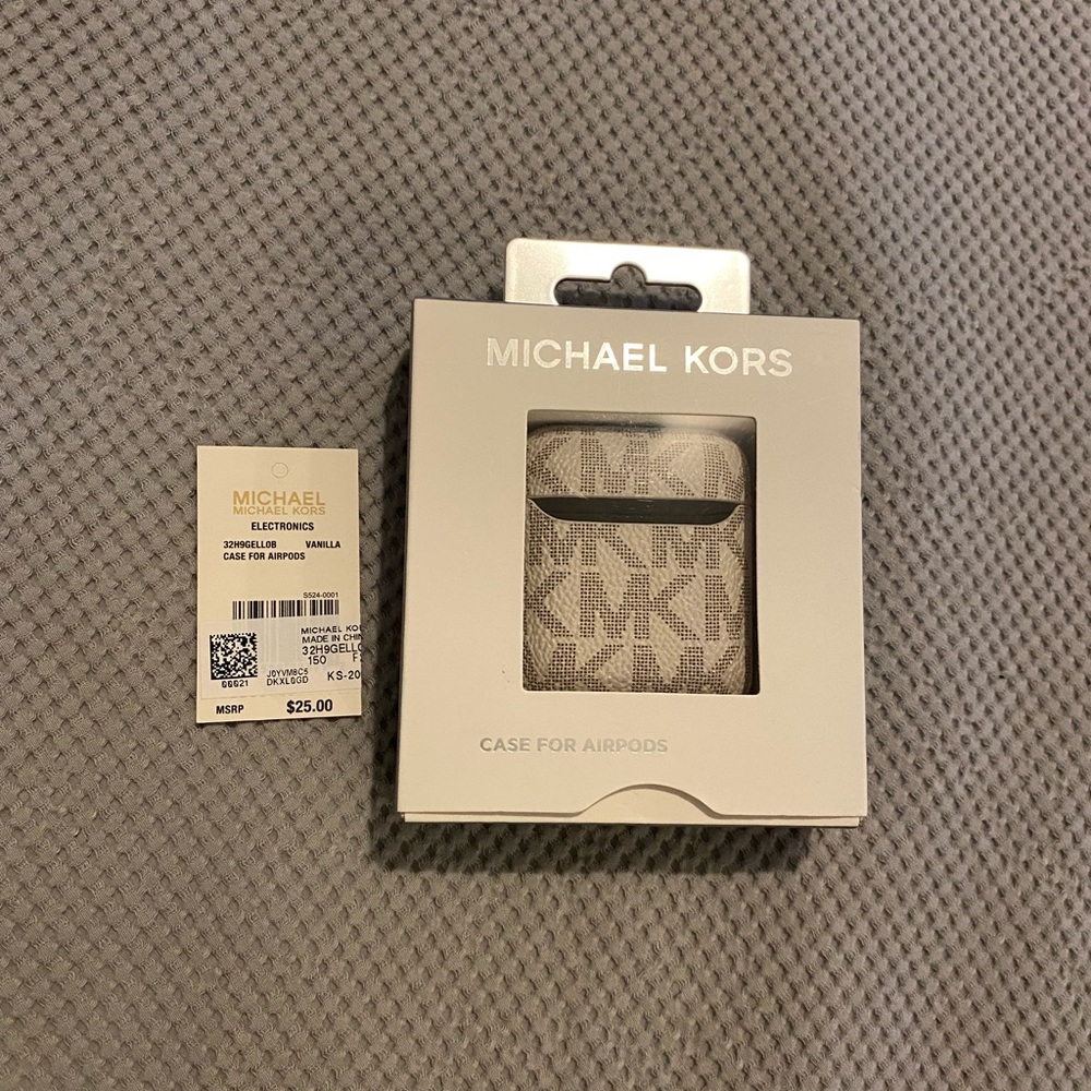 Michael Kors case for airpods in vanilla